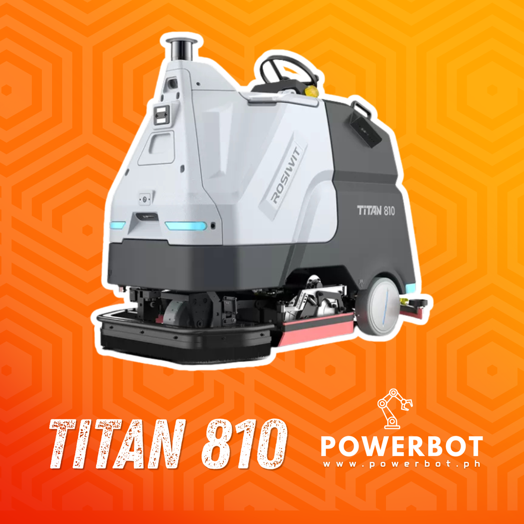 Titan 810 | Heavy Duty AI-Powered Industrial Robotic Floor Scrubber for Large Facilities
