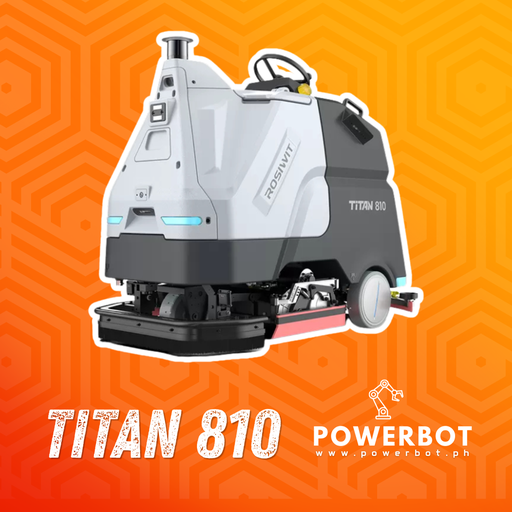 Titan 810 | Heavy Duty AI-Powered Industrial Robotic Floor Scrubber for Large Facilities